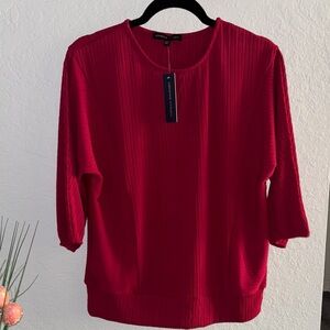 🌴Adrienne Vittadini Red Blouse Size S